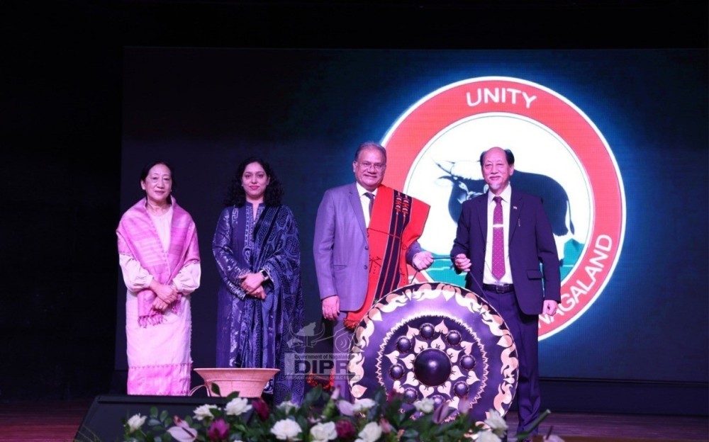 A farewell programme in honour of outgoing Chief Secretary of Nagaland, Dr J Alam, was hosted by Chief Minister, Dr Neiphiu Rio and his wife at State Banquet Hall, Kohima, on July 31. (DIPR Photo)